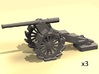 1/220 De Bange 155mm cannon with shoes 3d printed 