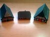 1/300 North German Timberframe House - clay wall 3d printed Various North German Farmhouse variants: Red Brick in Coated Sandstone, Cottage, White walls in Fullcolor Sandstone