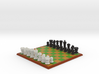 3D Pixel Chess Set - PC Game 3d printed 