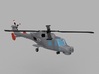 1/2000 Korean Navy aircraft set No.1 3d printed AW159 Wildcat.Computer software render.The actual model is not full color. Not exactly same for 1/2000 model.