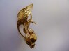 LUX DRACONIS right earring  3d printed LUX DRACONIS dragon earring for right ear, 3D printed in brass