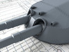 1/350 15" MKI* HMS Queen Elizabeth Guns 1943 x4 3d printed 3d render showing Turret face and 'Eyebrows'