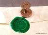 Holly Wreath Wax Seal 3d printed Wax seal and impression.