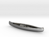 Silver-Canoe with your Text / Name 3d printed 