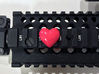 Rail_Badge_Heart 4 set 3d printed Painted and topcoated.