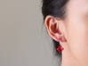 Octahedron Earrings 3d printed 