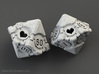 Spindown Companion Cube 10D10 - Portal Dice 3d printed The 10d10 compared to the d10