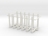 1/64th set of six log truck or trailer bunks 3d printed 