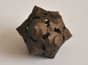 D20 Balanced - Fire (Small Numbers) 3d printed Matte Bronze Steel - No longer available