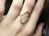 Line Kiss Bend Ring 3d printed 