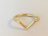 V Ring 3d printed Polished Brass "V" ring - Front View