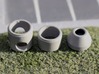 N Scale Sewer Manhole Shaft 3pc 3d printed Painted shafts waiting at the work site