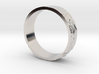 Lunar Landing Site Male (Thick) Moon Ring - Silver 3d printed 