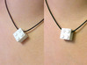 bX Necklace (2x2) 3d printed White Strong & Flexible Polished (String not included)