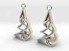 Twist earrings 3d printed 