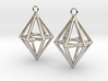Pyramid triangle earrings type 14 3d printed 