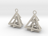 Pyramid triangle earrings type 15 3d printed 