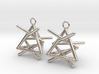 Pyramid triangle earrings type 1 3d printed 