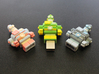 USB Robot's Army 3d printed and insert an USB drive