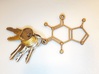 Caffeine Molecule Keychain 3d printed 