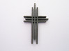 Cross Pendant 3d printed Shown in Polished Nickel Steel
