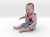 Scanned 7 month old Baby boy_110mm High 3d printed 