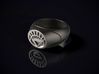 22.2 mm White Lantern Ring - WotGL 3d printed 3D render of the ring in Stainless Steel