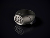22.2 mm Yellow Lantern Ring - WotGL 3d printed 3D render of the ring in Stainless Steel