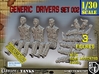 1/30 Civil Drivers Set002 3d printed 