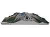 Mount Baker Map: 6"x9" 3d printed 