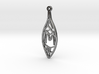Personalised Voronoi Leaf Necklace (M) 3d printed 