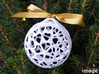 Customizable Christmas Ornament - Hearts 3d printed The crossed loop on the top allows you to tie it onto a branch in any direction 