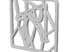 Personalised Voronoi Square Trivet - Porcelain 3d printed 