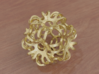 Outward Deformed Symmetrical Sphere 3d printed Polished Gold (render)