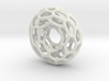 Voronoi tor pendant with little balls moving freel 3d printed 