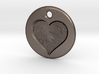 Heart pendent with finger print 3d printed 