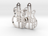 Les Paul_Earrings_in different metal 3d printed 