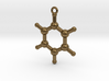 Benzen Molecule Pendant. 2 Sizes. 3d printed 
