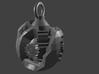 steampunk grenade pendant 3d printed alternate views