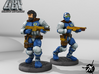 Assault Trooper Multipart (Terran - GBF) 3d printed Two options painted in Atlantic Alliance pattern