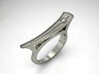 Bent Tapered Bar Ring - Silver, Gold, or Platinum 3d printed Beautiful in Silver
