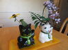 Imperial Moth Orchid in Maneki Neko Planter, 220mm 3d printed Shows how Planter is separate from Orchid
