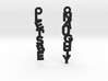 "Let's be naughty" - Naughty messages earings 3d printed 