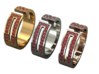 Greek Design Ring for 38 Gemstones 3d printed Beautiful with Rubies