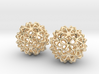 Snowballs - Earrings in Cast Metals 3d printed 
