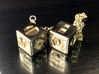 Smuggler's Lucky Sabacc Dice, Han Solo, Star Wars 3d printed Polished Brass, Chain not included