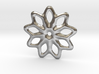 Smooth rosace shape for pendant or earrings 3d printed 