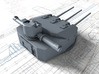 1/350 Richelieu 152 mm/55 Model 1930 Guns (1943) 3d printed 3d render showing Port and Starboard Turret detail