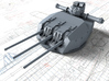1/350 Richelieu 152 mm/55 Model 1930 Guns (1943) 3d printed 3d render showing Port and Starboard Turret detail