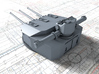 1/700 Richelieu 152 mm/55 Model 1930 Guns (1943) 3d printed 3d render showing Port and Starboard Turret detail